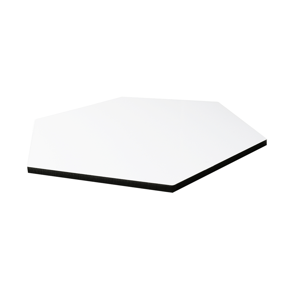 showing the edge of Hexagon Hardboard Wall Tile