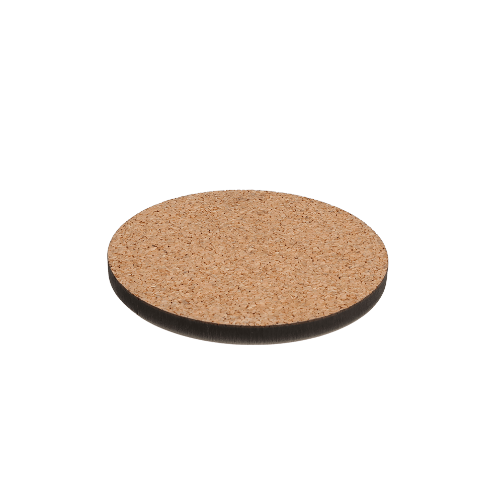 cork back of round coaster
