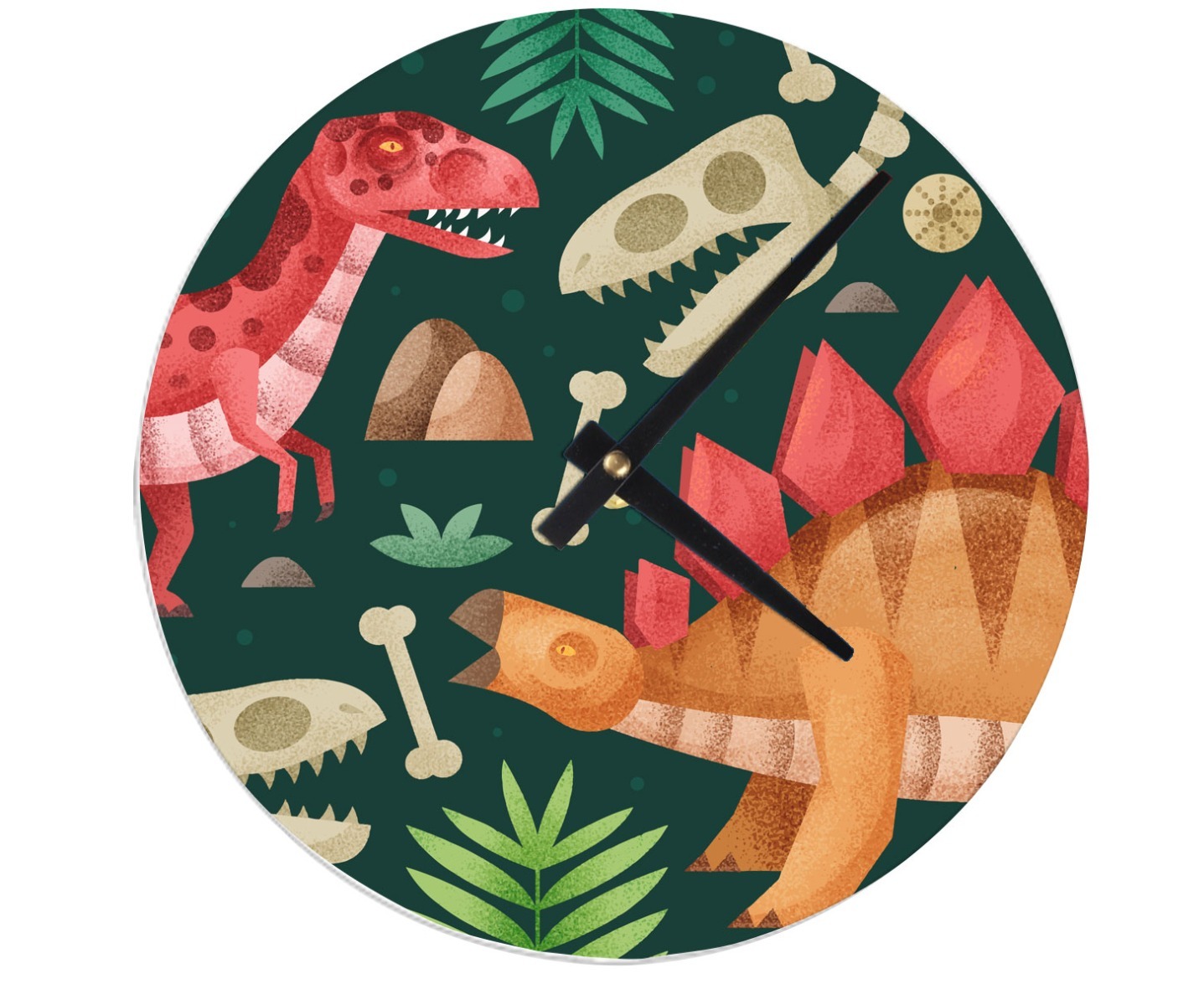 Clock with dinosaur design