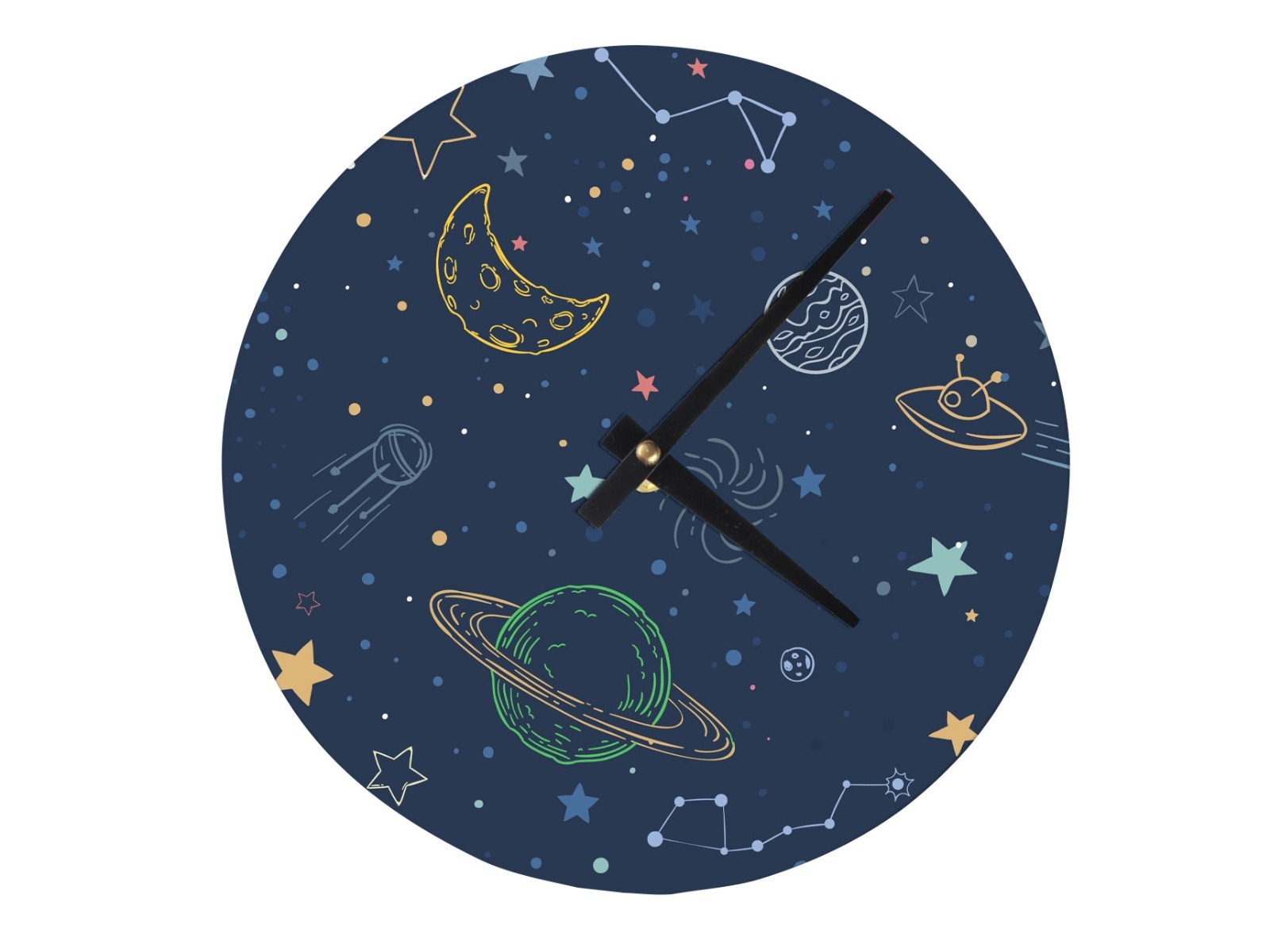 Clock with space design