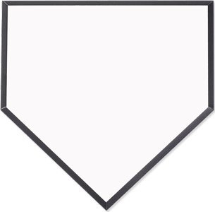 Unisub White Homeplate Shaped MDF Plaque