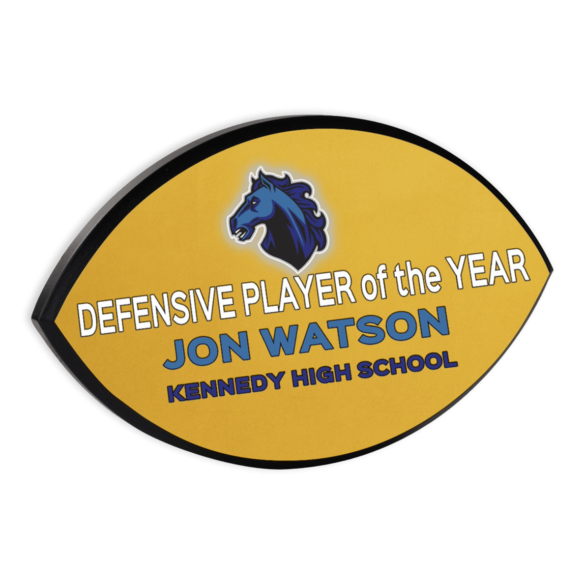 Defensive Player of the Year football plaque