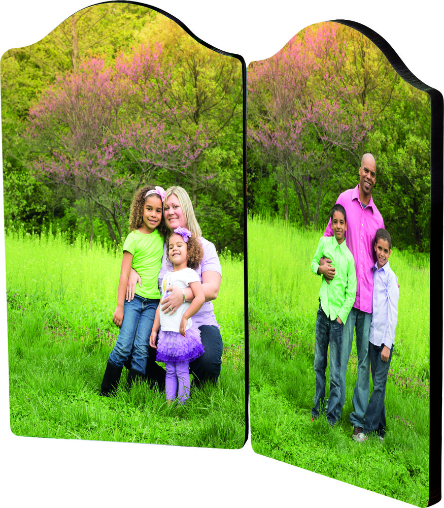 Unisub ChromaLuxe 7" x 5" Arch Top Double Hardboard Photo Panel Set