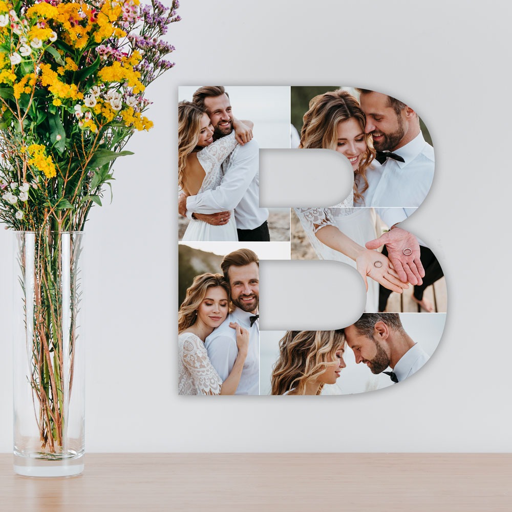 Letter B with pictures on it