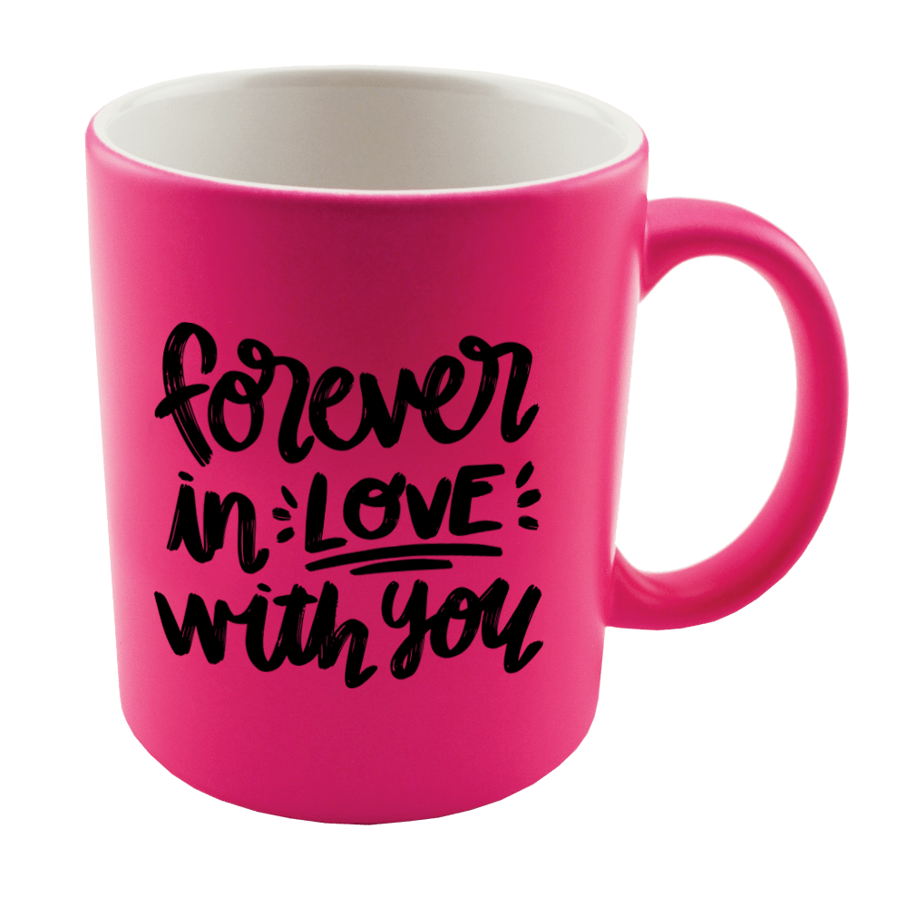 neon pink mug personalized