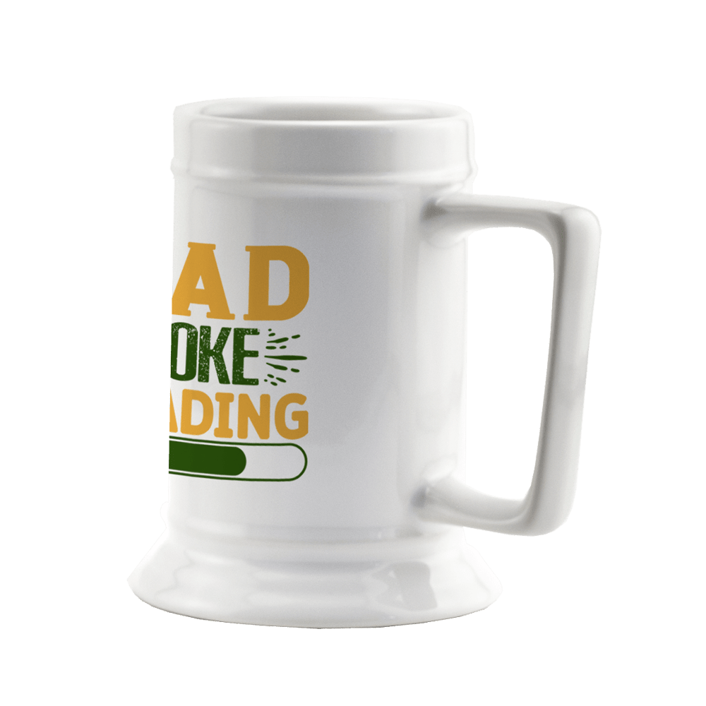 Stein with dad joke design
