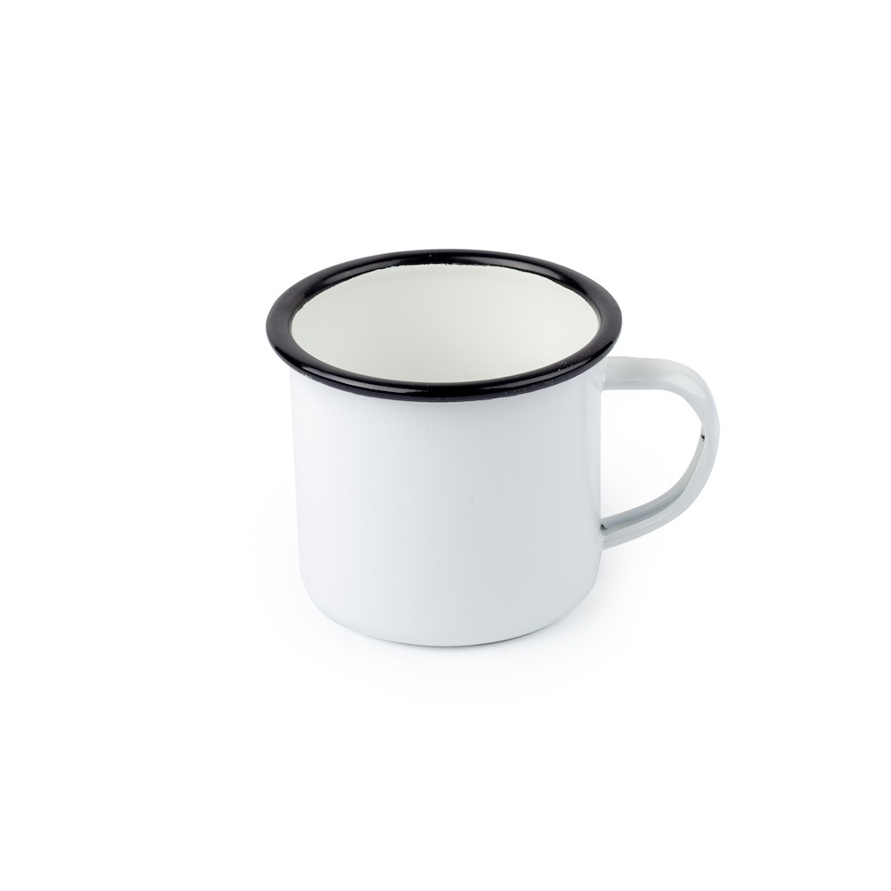 12oz Colored Edge Camp-Style Enamel Mug