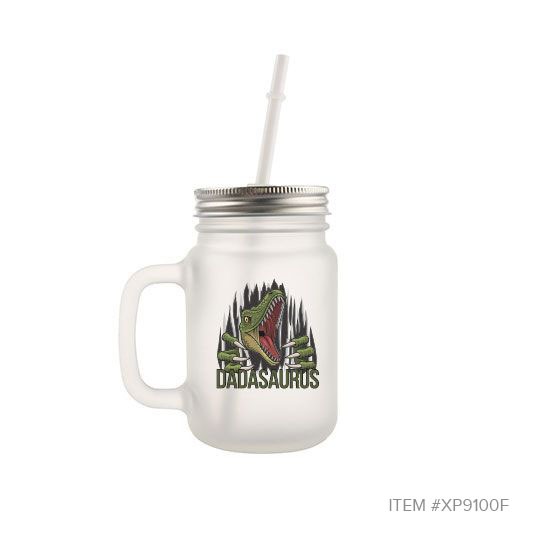personalized frosted mug with straw