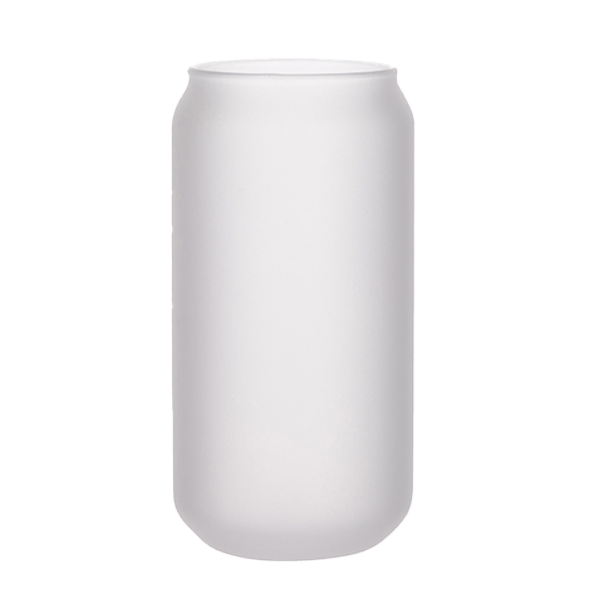 18 oz frosted beer can glass