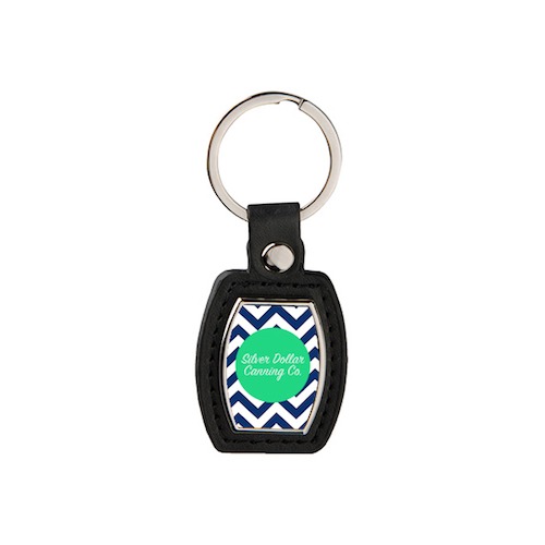 Black Rectangle Key Chain 