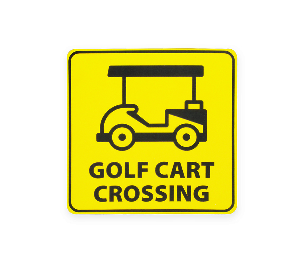  golf cart crossing sign
