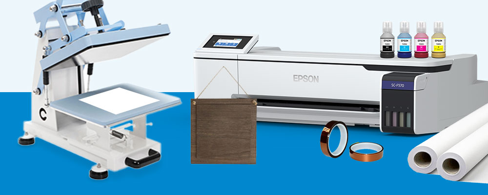 Epson F570 Pro, Craft Express Heat Press and Supplies