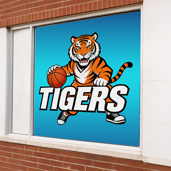 Tigers Mascot window decal Tigers Mascot window decal