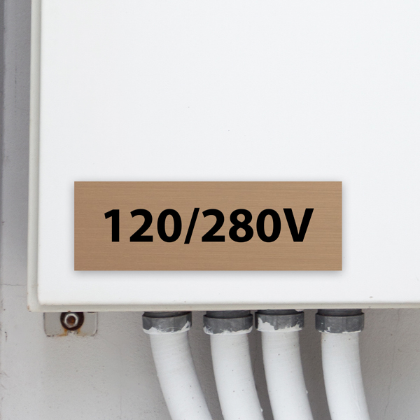 Metal Sheet Switchgear Tag Engraved with CerMark
