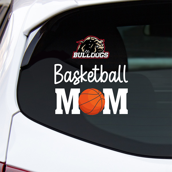 Bulldogs basketball mom decal on back window Bulldogs basketball mom decal on back window