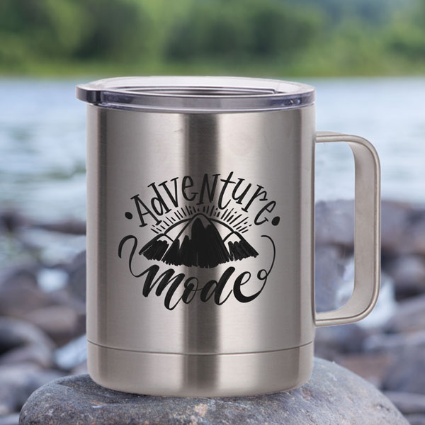 SSC-SS10E Simply Coffee Cup Stainless Engraved with CerMark