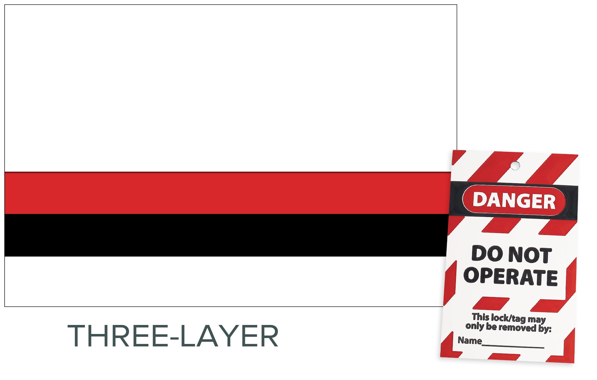 Three-layer engraving sheet red black white LaserMax Tri-Layer