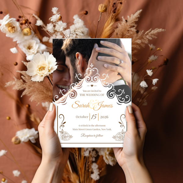 UV-LED Printed Wedding Invite on Acrylic Sheet