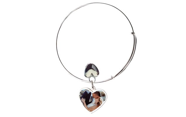 Item #JW262 Heart Adjustable Photo Bracelet